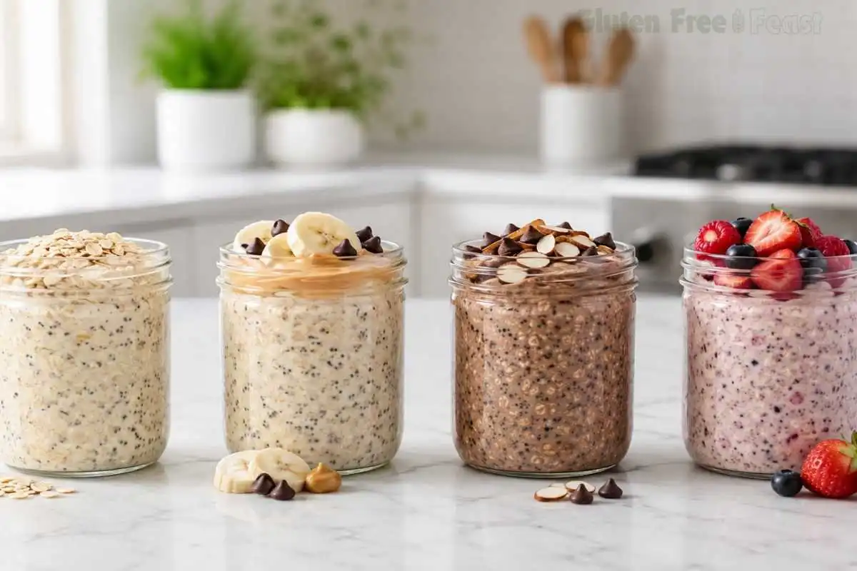Gluten Free Overnight Oats (3 Easy Flavors)