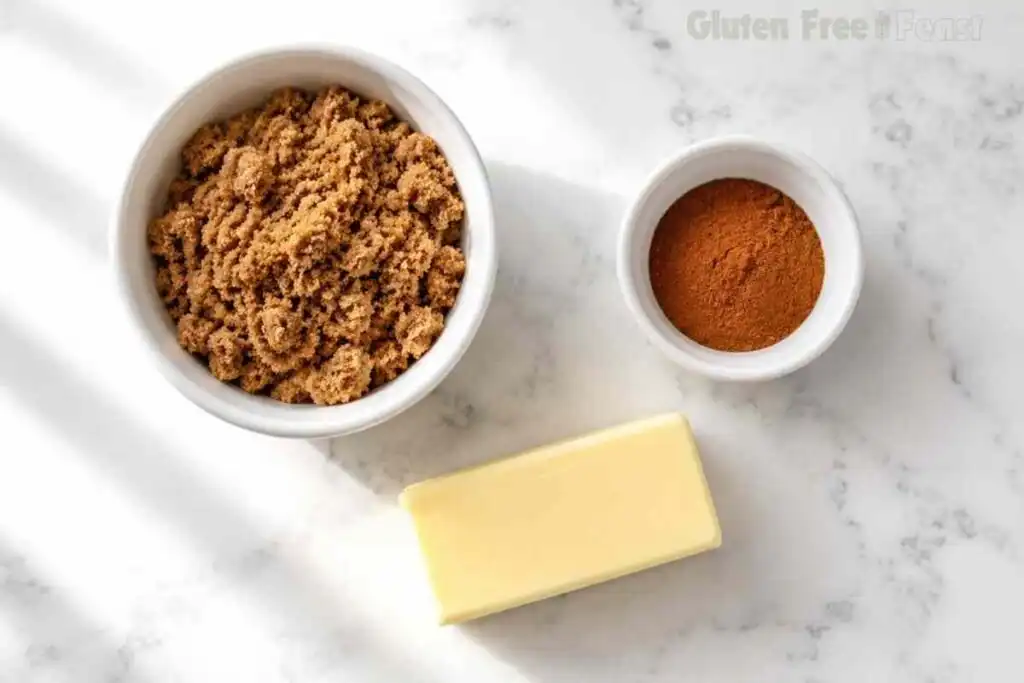 Cinnamon sugar filling ingredients for gluten free cinnamon rolls